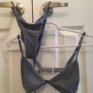 gray zaful bikini size small